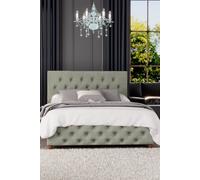 Laurence Llewelyn-Bowen Luna Ottoman Storage Bed in Plush Velvet Fabric, Custom Made in Duck Egg Blue | Size: Super King Laurence Llewelyn-Bowen Duck Egg Blue Super King