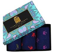 Laurence Llewelyn-Bowen Mens Repeat Print Socks (Pack of 3) (M) (Blue)