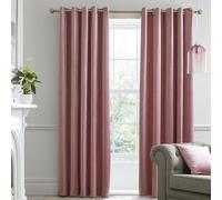 Laurence Llewelyn-Bowen Montrose Blackout Eyelet Curtains - Blush Pink-229x229cm