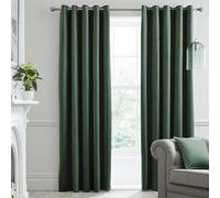 Laurence Llewelyn-Bowen Montrose Bottle Green Velvet Blackout Curtains, W66 x L72" (168 x 183cm), 2 Panels, Eyelet, Bedroom