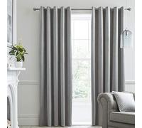 Laurence Llewelyn-Bowen Montrose Silver Blackout Eyelet Curtains Silver
