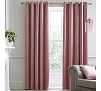 Laurence Llewelyn-Bowen Montrose Blush Blackout Eyelet Curtains Pink