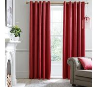 Laurence Llewelyn-Bowen Montrose Claret Blackout, W66 x L54 (168 x 137cm), Velvet Living Room & Bedroom, Red Wine Thermal/Eyelet Curtains, Polyester