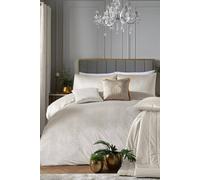 Laurence Llewelyn-Bowen - Ivory White Velvet Duvet Cover Set - King Bedding Size (230 x 220cm) - 2 Pillowcases - Soft Touch - Designer - Ivory White Luxury Bedding Set - Velvet Bedding in White Ivory