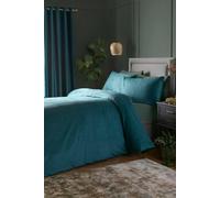 Laurence Llewelyn-Bowen - Teal Velvet Duvet Cover Set - King Bedding Size (230 x 220cm) - 2 Pillowcases - Soft Touch - Designer - Teal Blue Luxury Bedding Set - Velvet Bedding in Teal Blue
