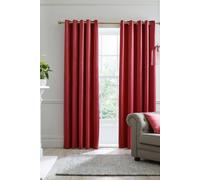 Laurence Llewelyn-Bowen 'montrose' Velvet Blackout-Coated Pair Of Eyelet Curtains In Burgundy Burgundy 168cm width x 229cm drop