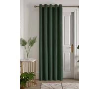 Laurence Llewelyn-Bowen 'montrose' Velvet Blackout Eyelet Single Panel Door Curtain In Bottle Green Bottle Green 168cm width x 214cm drop
