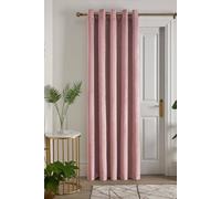 Laurence Llewelyn-Bowen - Blush Pink Velvet Single Curtain W66 x L84" (168 x 214cm) - 1 Panel - Blush Pink Eyelet Curtain - Thermal & Soundproof Curtain in Blush Pink - Montrose Collection