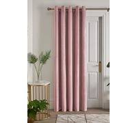 Laurence Llewelyn-Bowen 'Montrose' Velvet Blackout Eyelet Single Panel Door Curtain in Light Pink | Size: 168 cm width x 214 cm drop Laurence Llewelyn-Bowen Light Pink 168 cm width x 214 cm drop