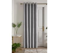 Laurence Llewelyn-Bowen Silver Velvet Blackout Curtain W66 x L84" - 1 Panel - Thermal & Soundproof Eyelet Drapes - Silver Grey Bedroom Curtain - Montrose Collection - Luxury Heavyweight Window Decor