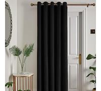 Laurence Llewelyn-Bowen Montrose Velvet Curtain - Single Panel W66 x L84" (168x214cm) - Black Eyelet - Thermal & Soundproof - Luxury Drapes for Bedroom & Living Room - Soft Touch Fabric