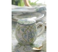 Laurence Llewelyn-Bowen Palm Court Porcelain Mug with Lid, Multi, Ornate Decal, 8.5cm x 8.5cm x 9cm