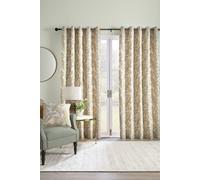Laurence Llewelyn-Bowen 'Paradise Palm' Jacquard Palm Leaf Pair of Eyelet Curtains in Duck Egg Blue | Size: 168 cm width x 137 cm drop Laurence Llewelyn-Bowen Duck Egg Blue 168 cm width x 137 cm drop