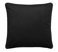 'Montrose' Luxury Filled Plain Velvet Cushion Laurence Llewelyn-Bowen Black 43cm x 43cm