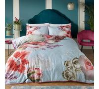 Mayfair Lady Cotton Duvet Cover and Pillowcase Set Blue
