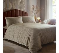 Laurence Llewelyn-Bowen Venus Grace Duvet Cover Set Double 200 x 200cm - Natural Floral Jacquard Textured Bedding with Elegant Woven Design, Includes 2 Pillowcases
