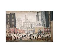 Laurence Stephen Lowry Coming from The Mill by L. S. Lowry Prints Posters Canvas Deco Paintings Wall Art For Office Unframe 16" L X 24" W