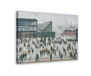 Laurence Stephen Lowry Going to The Match by L. S. Lowry Posters Prints Canvas Deco Paintings Wall Art Frame 12" L X 18" W