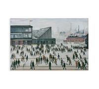 Laurence Stephen Lowry Going to The Match by L. S. Lowry Prints Posters Canvas Deco Paintings Wall Art For Office Unframe 16" L X 24" W