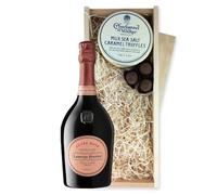 Laurent Perrier Cuvee Rose Champagne And Milk Sea Salt Charbonnel Chocolates Box 75cl 12% abv