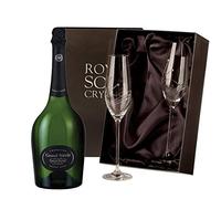 Laurent Perrier Grand Siecle MV Champagne with 2 Royal Scot Diamante Flutes 75cl 12% abv