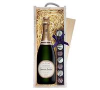 Laurent Perrier La Cuvee Brut Champagne & Champagne Truffles, Wooden Box