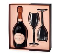 Laurent Perrier Cuvee Rose Non Vintage Champagne with Two Glasses Gift Pack, 75 cl