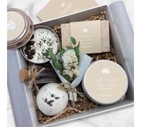 LaurGifts Birthday Gift for Women Coffee Scented Basket Set Box - Present for Any Coffee Lover, Coworker Bath Set Idea - Spa Gift for Friend Mom Wife Girlfriend