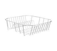 Laurie Square Chrome Wire Dish Drainer Cup Cutlery Plate Holder Kitchen Sink Rac