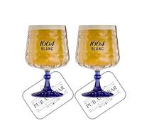 Laurie's Pub and Bar Accessories | Kronenbourg Blanc 1664 Pint Glass | Set of 2