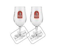 Laurie's Pub and Bar Accessories Madri Excepcional Beer Chalice Glasses, Set of 2