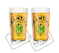 Laurie's Pub and Bar Accessories | Meantime Pint Glass Set of 2