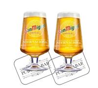 Laurie's Pub and Bar Accessories | San Miguel Especial Beer Glass, Set of 2
