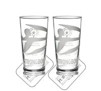 Laurie's Pub and Bar Accessories| Strongbow Cider White Pint Glass Set of 2