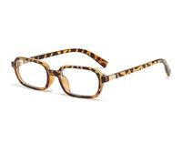 Laurinny Rectangle Blue Light Blocking Glasses for Women Men Small Narrow Square Frame Computer Gaming Glasses(Tortoise)