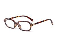 Laurinny Rectangle Blue Light Blocking Glasses for Women Men Small Narrow Square Frame Computer Gaming Glasses(Tortoise Frame)