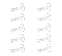 LAURITAMI 10Pcs 16G Clear Labret Studs Plastic Flat Top Lip Bar Retainers Clear Invisible Helix Cartilage Earrings Tragus Stud 6mm 8mm 10mm 12mm for Work Surgery MRI School, for Women Men