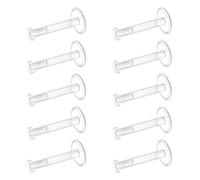 LAURITAMI 10Pcs 16G Clear Labret Studs Plastic Flat Top Lip Bar Retainers Clear Invisible Helix Cartilage Earrings Tragus Stud 6mm 8mm 10mm 12mm for Work Surgery MRI School, for Women Men