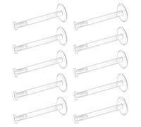 LAURITAMI 10Pcs 16G Clear Labret Studs Plastic Flat Top Lip Bar Retainers Clear Invisible Helix Cartilage Earrings Tragus Stud 6mm 8mm 10mm 12mm for Work Surgery MRI School, for Women Men