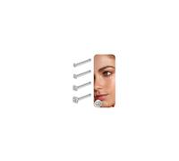 LAURITAMI 20G Titanium Nose Stud Silver, 1.5mm 2mm 2.5mm 3mm Diamond Nose Studs Straight Shaped Titanium Nose Piercing Jewellery for Women Men,4 Pieces