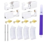 LAURITAMI 4pcs Ear Piercing Gun,Painless Safety Ear Piercing Kit, Asepsis Silver Gold Earring Stud Gun Kit Tool with Studs for Women Men
