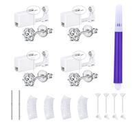 LAURITAMI Ear Piercing Kit, 4Pcs Ear Piercing Gun with Tools for Women Men, At Home Self Helix Cartilage Ear-Piercing Kit with 3/4/5mm CZ Stud