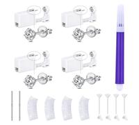 LAURITAMI Ear Piercing Kit, 4Pcs Ear Piercing Gun with Tools for Women Men, At Home Self Helix Cartilage Ear-Piercing Kit with 3/4/5mm CZ Stud