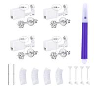 LAURITAMI Ear Piercing Kit, 4Pcs Ear Piercing Gun with Tools for Women Men, At Home Self Helix Cartilage Ear-Piercing Kit with 3/4/5mm CZ Stud