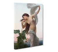 Laurore By William Adolphe Bouguereau Classic Painting Canvas Wall Art Print Ready to Hang, Framed Picture for Living Room Bedroom Home Office Décor, 30x20 Inch (76x50 cm)