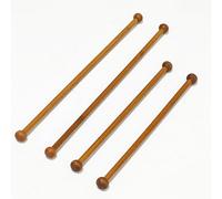 Laurraine 4pcs Natural Bamboo & Wood Tapestry Hanging Poles - 12.13 Inches DIY Wall Hanging Rods for Flags, Banners, Crafts, Woven Tapestry (Brown, 2 Styles)