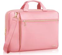 Lausiax Laptop Bag Case for Women Men Messenger Briefcase Bag, 17 17.3 Inch | Compatible with HP OmniBook Envy Omen Pavilion/Dell Inspiron Precision/LG Gram/Yoga ThinkPad, Carrying Bag 18 inch, Pink
