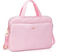 Lausiax Laptop Case Bag 17 17.3 18 inch for Women Men Compatible with HP OmniBook Pavillion,Acer Aspire Nitro,IdeaPad,Precision,ASUS Vivobook,MSI,LG, Slim Messenger Strap Briefcase Computer Bag, Pink