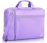 Lausiax Laptop Case Bag Women Men Computer Sleeve Compatible with MacBook/Dell/HP/Acer/ASUS/LG, Waterproof Shoulder Carrying Briefcase, Purple, 15.6-16 Inch