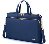 Lausiax Laptop Case Bag Women Men Computer Sleeve Compatible with MacBook/Dell/HP/Acer/ASUS, Waterproof Shoulder Carrying Briefcase, Blue, 15.6-16 Inch